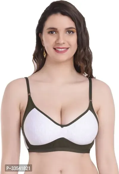 Stylish White Linen Blend Solid Bras For Women-thumb0