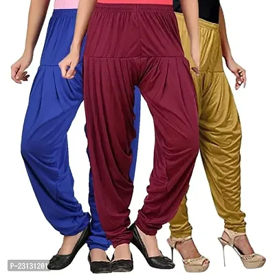 Fancy Viscose Patiala Pants For Women Pack of 3-thumb0