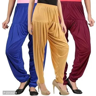 Fancy Viscose Patiala Pants For Women Pack of 3