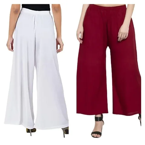 Stylish Viscose Rayon Palazzo Pant - Combo of 2