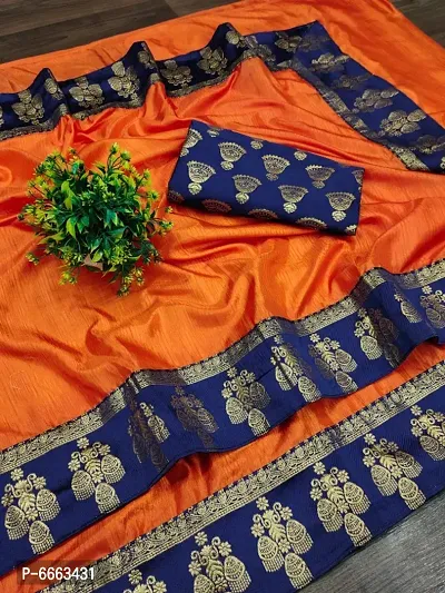 Silk Saree With Big Border Lace And Un Stiched Blouse Pices