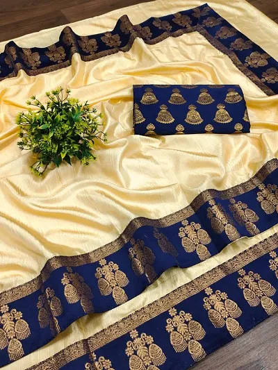 Cotton Silk Jacquard Lace Border Sarees with Blouse piece