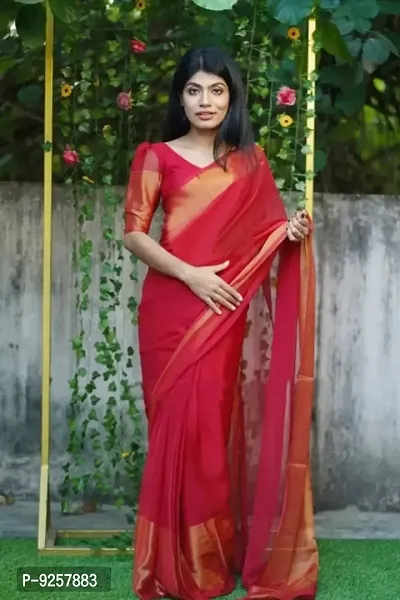 Georgette Saree with Blouse piece-thumb3