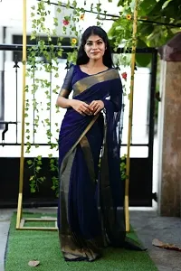 Georgette Saree with Blouse piece-thumb3