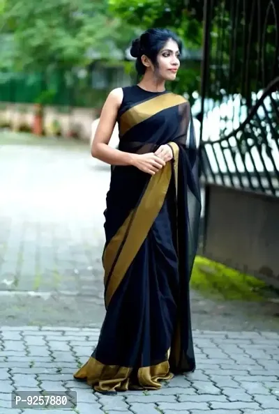 Georgette Saree with Blouse piece-thumb2