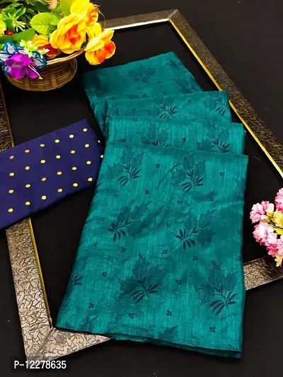 Art Silk Saree with Blouse piece-thumb0