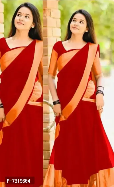 Elegant Art Silk Saree With Blouse Piece For Women