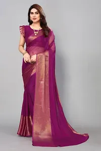 Chiffon Saree with Blouse piece-thumb3