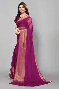 Chiffon Saree with Blouse piece-thumb1