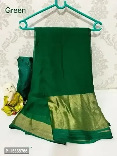 Chiffon Saree with Blouse piece-thumb0