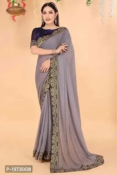 Art Silk Saree with Blouse piece-thumb0