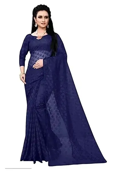 Net Textured Sarees with Blouse