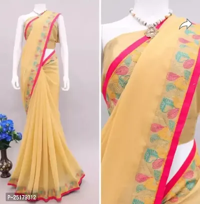 Georgette Saree with Blouse piece-thumb0