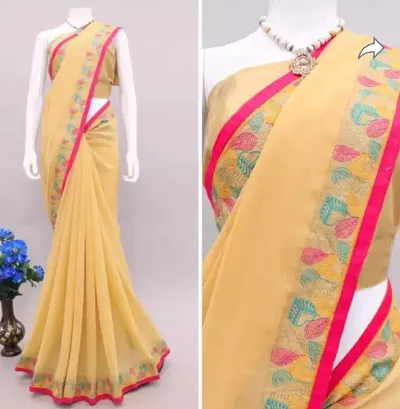 Attractive Georgette Saree with Blouse piece