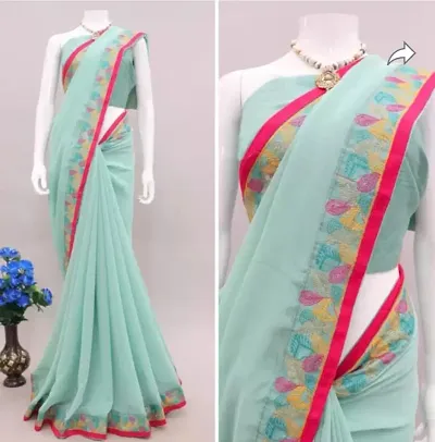 Georgette Saree with Blouse piece