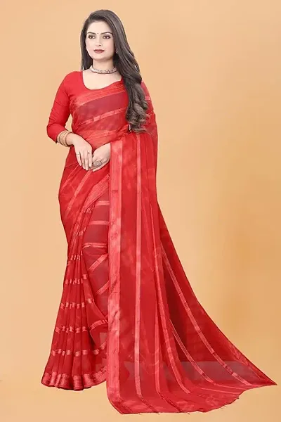 Glamorous Georgette Saree with Blouse piece 