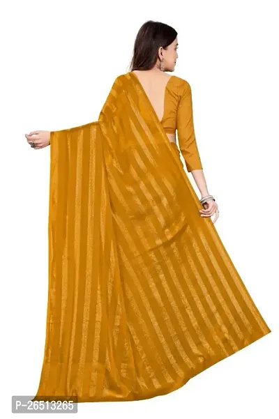 Georgette Striped Sarees with Blouse Piece