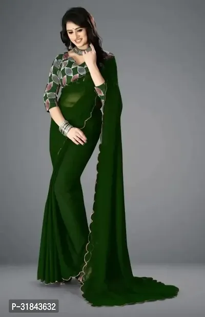 Stylish Georgette Saree with Blouse Piece for Women