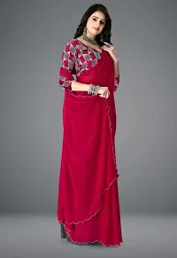 Stylish Georgette Saree with Blouse Piece for Women-thumb1