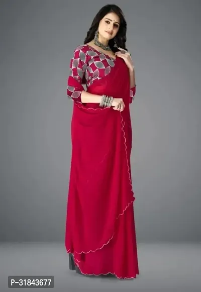 Stylish Georgette Saree with Blouse Piece for Women-thumb2