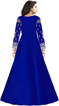 Trendy Embroidered Silk Blend Gown With Dupatta-thumb1