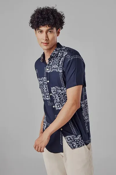 Reliable Rayon Short Sleeves Casual Shirt For Men