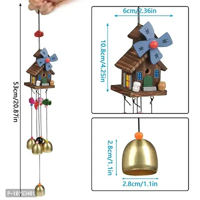 TIMESETL Wood Coper Wind Chime for Home Bedroom Balcony Garden Etc. for (Decorate Item)-thumb3