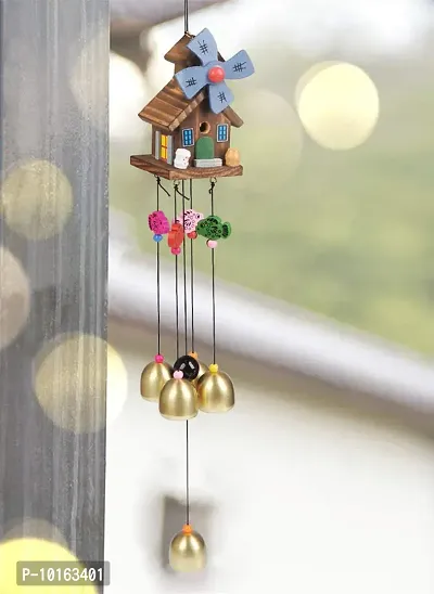 TIMESETL Wood Coper Wind Chime for Home Bedroom Balcony Garden Etc. for (Decorate Item)-thumb0
