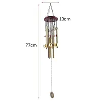 TIMESETL Fengsui Metal Wind Chime for Home Decor (24 inch, Multicolour)-thumb3