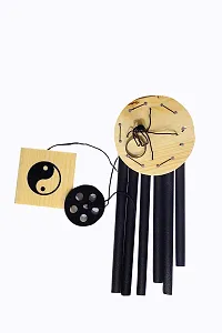 TIMESETL Wood Metal 7 Pipe Wind Chime 30 inch (Black)-thumb3