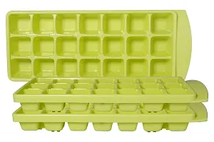 zeniZeni Section dueable 21 Cavity Plastic ice Cube Tray Easy Stackable Twist Release ice Cube Mould (Multicolor , Pack of 1-thumb3