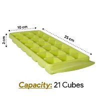 zeniZeni Section dueable 21 Cavity Plastic ice Cube Tray Easy Stackable Twist Release ice Cube Mould (Multicolor , Pack of 1-thumb2