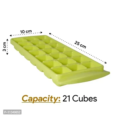 zeniZeni Section dueable 21 Cavity Plastic ice Cube Tray Easy Stackable Twist Release ice Cube Mould (Multicolor , Pack of 1-thumb3