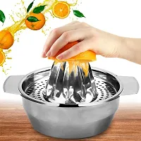 ZeniZeni Stainless Steel Soup & Juice Strainer/Liquid Filter 16Cm and Stainless Steel Hand Juicer Citrus Squeezer for Orange-thumb3