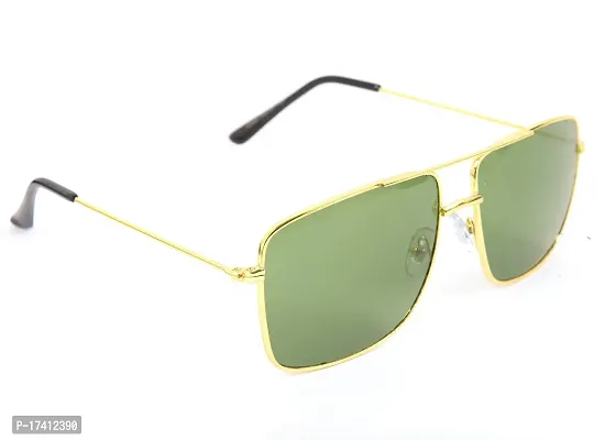 Arsh Enterprises Rectangular Sunglass For Men  Women (Green)-thumb2