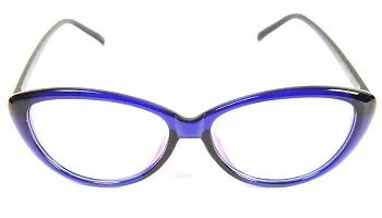 Arsh Enterprises Ladies Cat Eye Spectacles Frame For Women [Blue] (Large)-thumb1