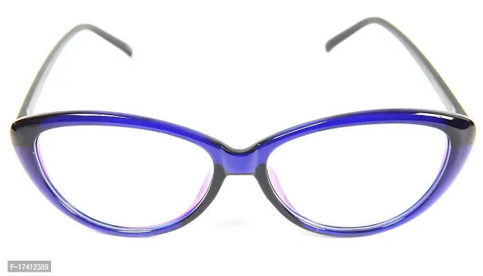 Arsh Enterprises Ladies Cat Eye Spectacles Frame For Women [Blue] (Large)-thumb2