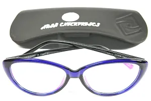 Arsh Enterprises Ladies Cat Eye Spectacles Frame For Women [Blue] (Large)-thumb3