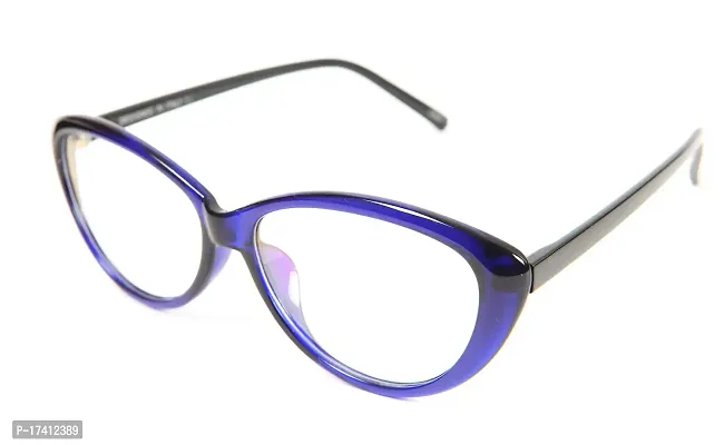 Arsh Enterprises Ladies Cat Eye Spectacles Frame For Women [Blue] (Large)-thumb0