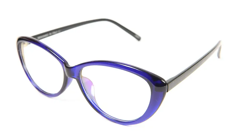 Arsh Enterprises Ladies Cat Eye Spectacles Frame For Women [Blue] (Large)