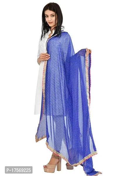 JaipurFabric Women's Mothra Georgette Purple jaipuri Rajasthani Bandhni Bandhej Multi-Colored Heavy Dupatta Chunni Traditional Royal-thumb4