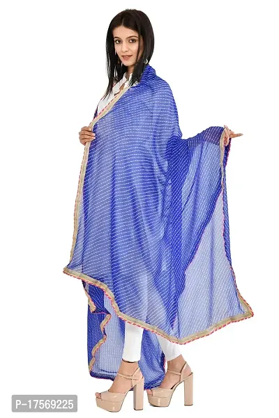 JaipurFabric Women's Mothra Georgette Purple jaipuri Rajasthani Bandhni Bandhej Multi-Colored Heavy Dupatta Chunni Traditional Royal-thumb2