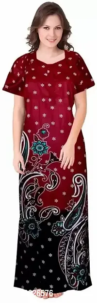 Stylish Cotton Printed Nighty-thumb0