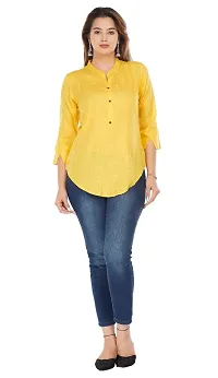 Nitya Trendz Causal Round Neck Womens Rayon Trending Top_Yellow_XS-thumb3