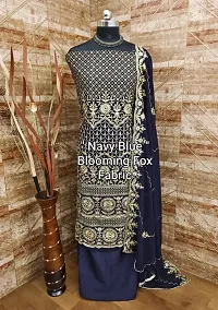 Elegant Aari Work Dress Material With Dupatta For Women-thumb2