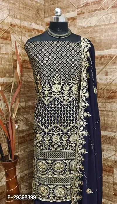 Elegant Aari Work Dress Material With Dupatta For Women-thumb4