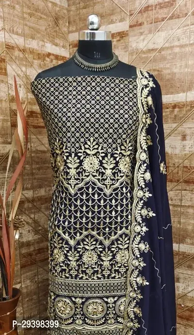 Elegant Aari Work Dress Material With Dupatta For Women-thumb2