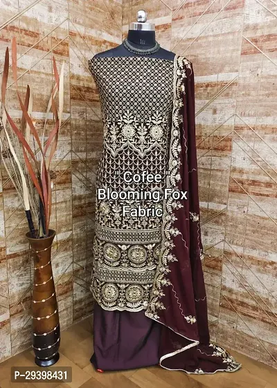 Elegant Aari Work Dress Material With Dupatta For Women-thumb3