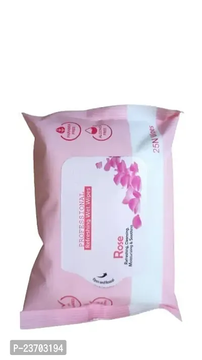 Refreshing Wet Wipes With 4 Different Fragrance, Facial Wet Wipes For Face And Travel Use For Girls And Boys Pack Of 4-thumb3