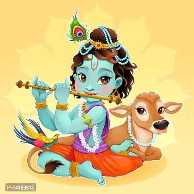 APM BAL Gopal Fully Waterproof Vinyl Sticker self Adhesive for Living Room, Bedroom, Office, Kids Room 12X18 inches (K8)